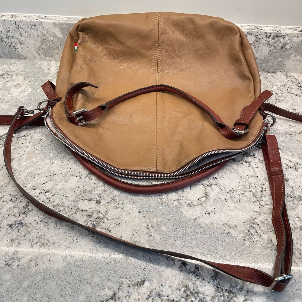 Prodotto Artigianale Vera Pelle Toro Firenze Italian Leather Shoulder Bag Purse - Picture 8 of 11